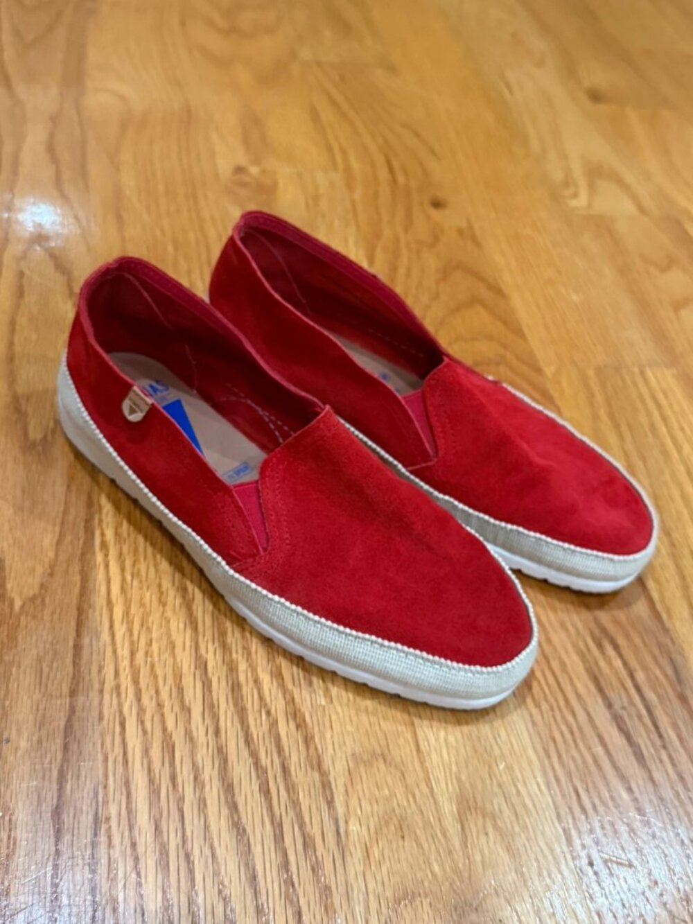 Verbenas Red Suede Slip-On Espadrille Sneakers Handmade in Spain 7.5 NWOT